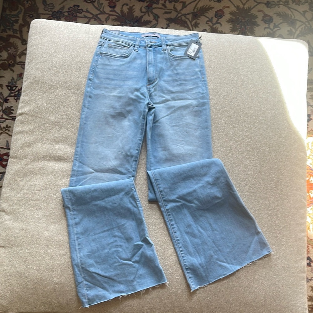 Joe’s Jeans, light wash blue, super soft high rise flare. Size 28 NWT